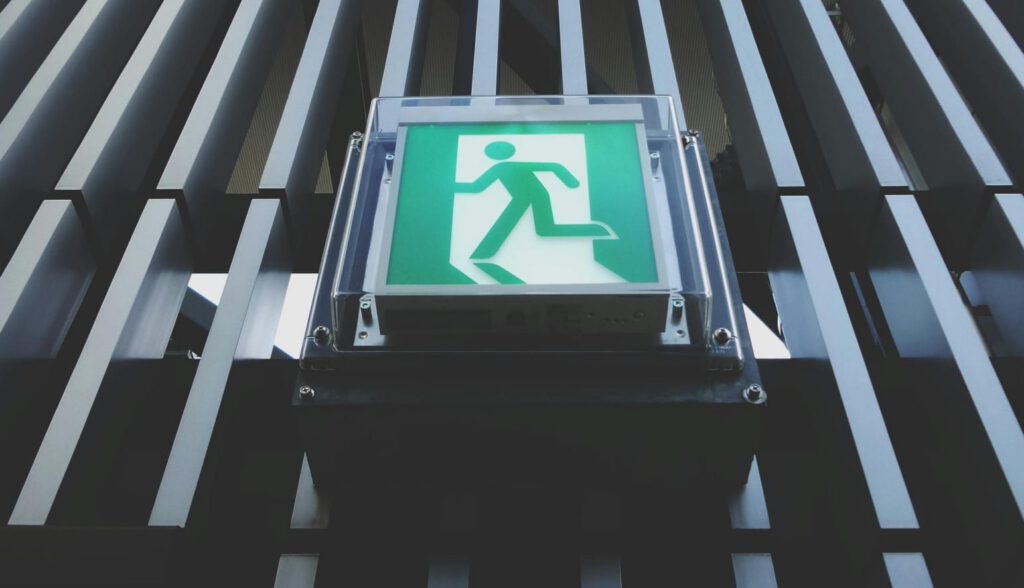 fire exit sign
